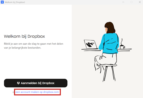 Dropbox account aanmaken